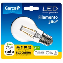 Garza Bombilla LED filamentos estándar E27 9W